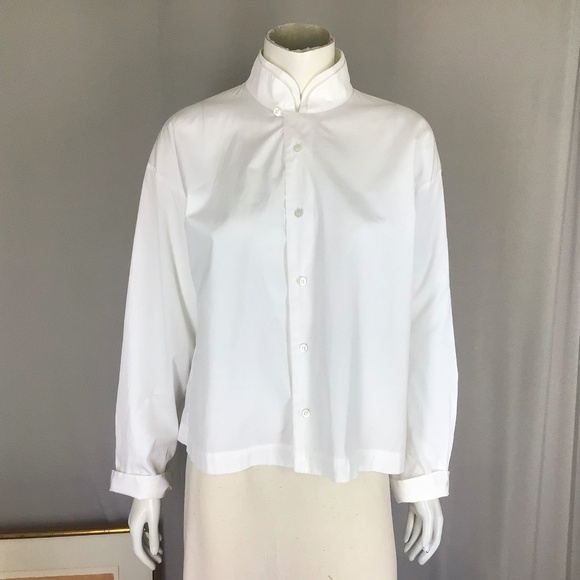 Double collar cotton shirt Eskandar - Picture 1 of 6